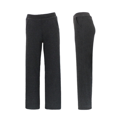 FIL Women's Ribbed Fleece Lined Casual Straight Leg Track Pants Sweatpants [Size: M] [Colour: Black]