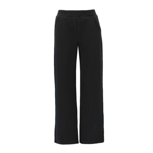 Women's Fleece Lined Pants Warm Winter Lounge Trousers with Pockets Elastic Waist [Size: 10] [Colour: Black]