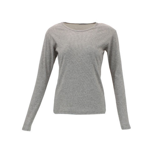 FIL Women's Soft Stretch Long Sleeve Thermal Fleece Crew Neck Top T-Shirt [Size: 12] [Colour: Sand]
