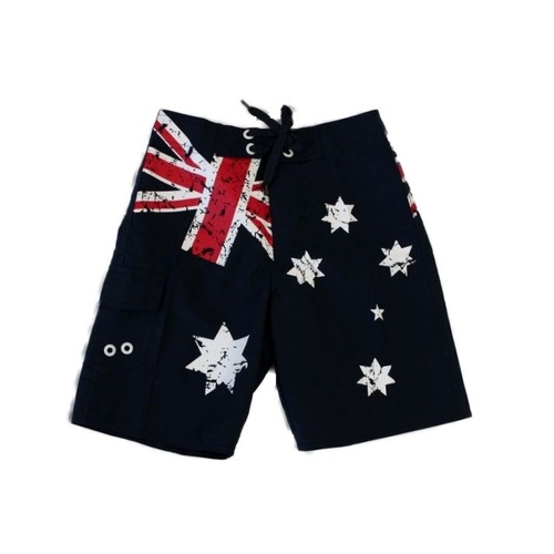 Kids Boys Board Shorts Australian Australia Day Souvenir Beach Shorts – Flag [Size: 10]