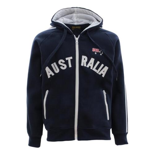 Kids Zip-up Hoodie Jacket Jumper Australian Australia Day Souvenir [Size: 10] [Colour: Navy]