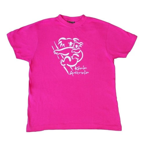 Adult T Shirt Australian Australia Day Souvenir 100% Cotton – Koala Australia [Colour: Hot Pink] [Size: L] 