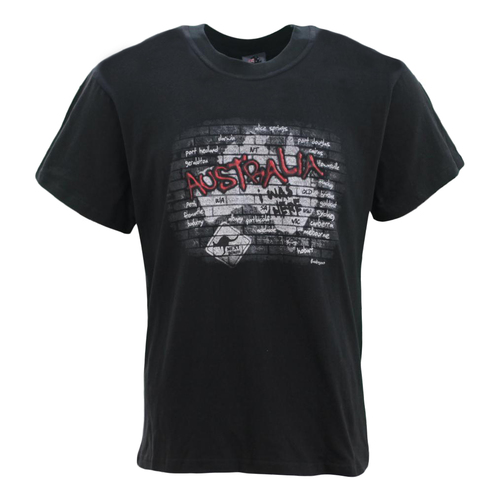 Adult T Shirt Australian Australia Day Souvenir 100% Cotton - Street Style Map [Size: S] 