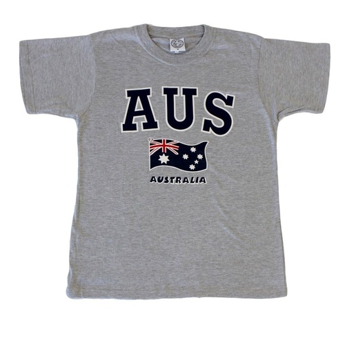 Kids Baby T Shirt Australian Australia Souvenir Cotton Sz 0-14 –AUS Flag [Size: 2] 