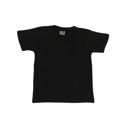 NEW Kids Childrens Boys Girls Plain T Shirt 100% Cotton 2-14 White Black Colours [Colour: Black] [Size: 12] 