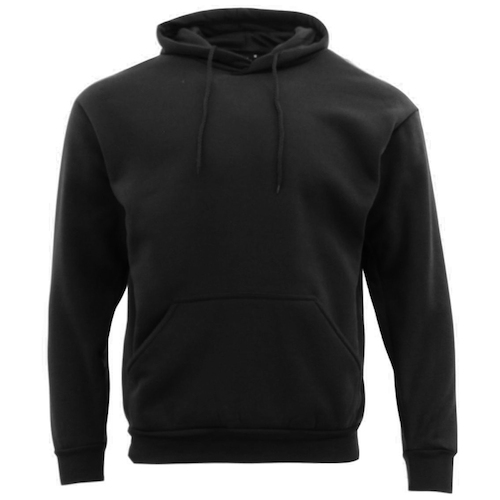 Adult Men's Unisex Basic Plain Hoodie Jumper Pullover Sweater Sweatshirt XS-5XL  [Size: 6XL] [Colour: Black]