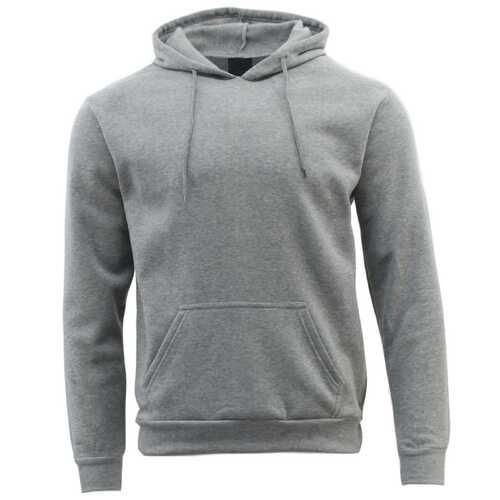Adult Men's Unisex Basic Plain Hoodie Jumper Pullover Sweater Sweatshirt XS-5XL [Size: 4XL] [Colour: Light Grey]