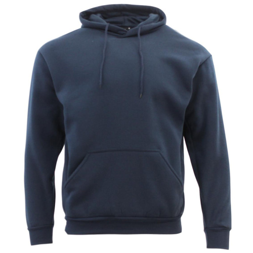 Adult Men's Unisex Basic Plain Hoodie Jumper Pullover Sweater Sweatshirt XS-5XL [Colour: Navy] [Size: 3XL]