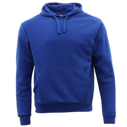 Adult Men's Unisex Basic Plain Hoodie Jumper Pullover Sweater Sweatshirt XS-5XL [Colour: Royal Blue] [Size: L]