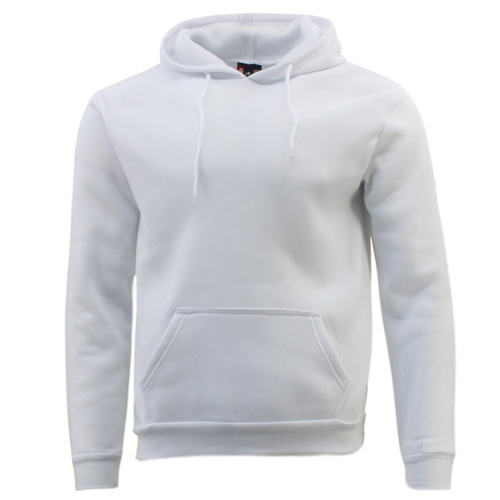 Adult Men's Unisex Basic Plain Hoodie Jumper Pullover Sweater Sweatshirt XS-5XL [Colour: White] [Size: xs] 