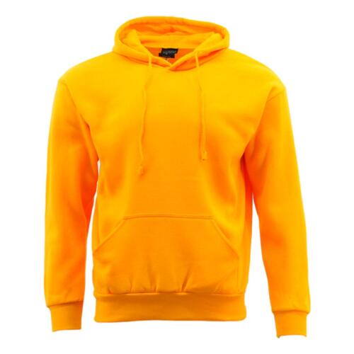 Adult Men's Unisex Basic Plain Hoodie Jumper Pullover Sweater Sweatshirt XS-5XL  [Size: 5XL] [Colour: Yellow]