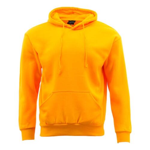 Adult Men's Unisex Basic Plain Hoodie Jumper Pullover Sweater Sweatshirt XS-5XL [Size: 6XL] [Colour: Yellow]