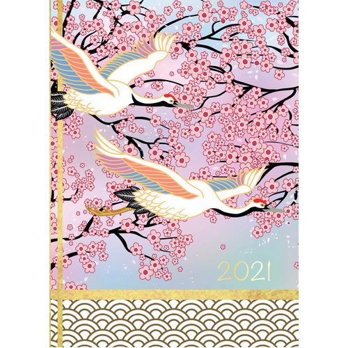 Cherry Blossom - 2021 Diary Planner A5 Padded Cover by The Gifted Stationery(DA)