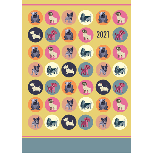 Dot the Dog - 2021 Diary Planner A5 Padded Cover by The Gifted Stationery (DE)