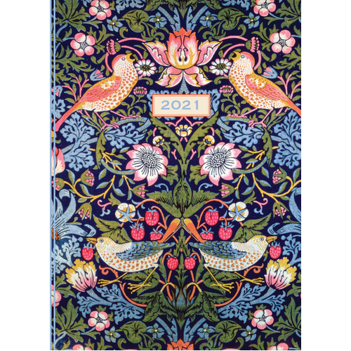 William Morris - The Strawberry Thief - 2021 Diary Planner A5 Padded Cover (DA)