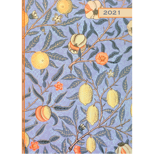 William Morris - Pomegranate - 2021 Diary Planner A5 Padded Cover (DA)