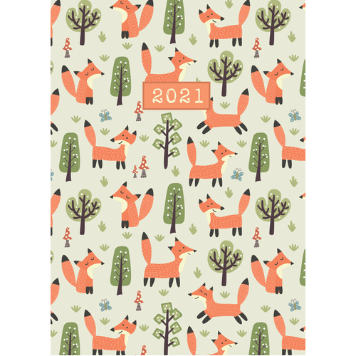 Woodland - 2021 Diary Planner A5 Padded Cover by The Gifted Stationery (DE)