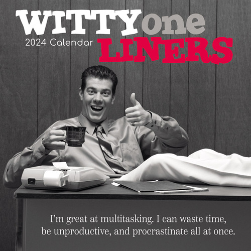 Witty One Liners - 2024 Square Wall Calendar 16 month by Gifted Stationery (25)