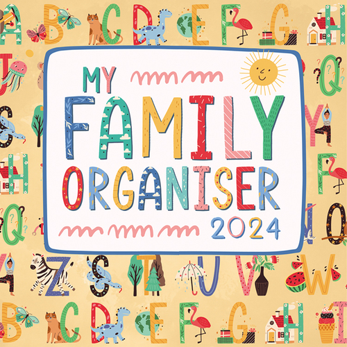 My Family Organiser- 2024 Square Wall Calendar 16 month by Gifted Stationery(24)