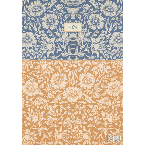 William Morris - Mallow - 2024 Diary Planner A5 Padded Cover