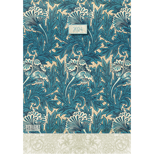 William Morris Tulip - 2024 Diary Planner A5 Padded Cover by The Gifted Stationery