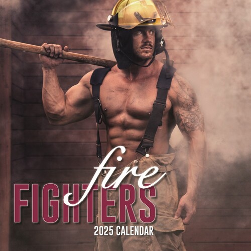 Firefighters - 2025 Square Wall Calendar 16 month by Gifted Stationery