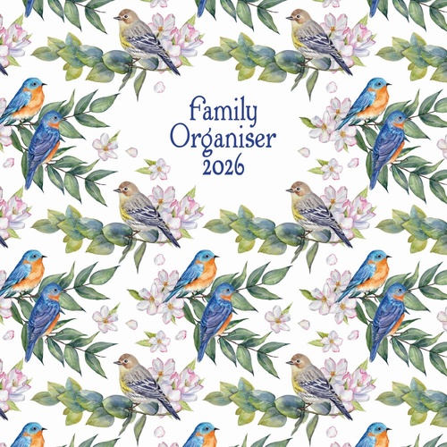 Birdsong Family Organiser - 2026 Gifted Stationery Wall Calendar Planner