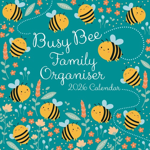 Busy Bee Family Organiser - 2026 Gifted Stationery Wall Calendar Planner