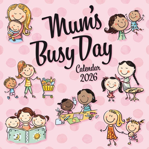 Mum's Busy Day - 2026 Gifted Stationery Wall Calendar Family Planner