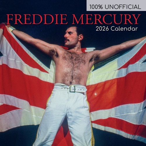 Freddie Mercury - 2026 Gifted Stationery Wall Calendar Queen Frontman