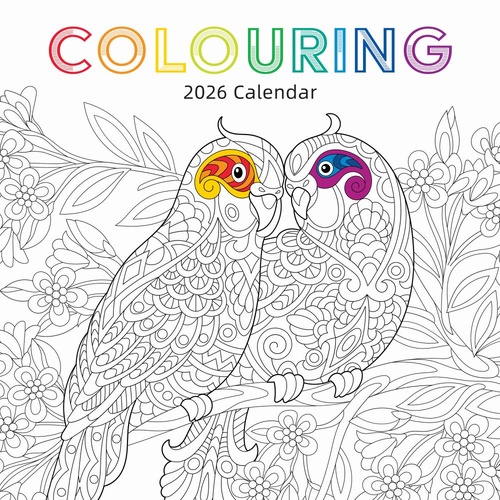 Colouring - 2026 Gifted Stationery Wall Calendar Mindful Activity