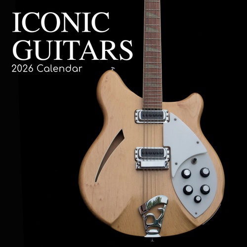 Iconic Guitars - 2026 Gifted Stationery Wall Calendar Musical Instruments