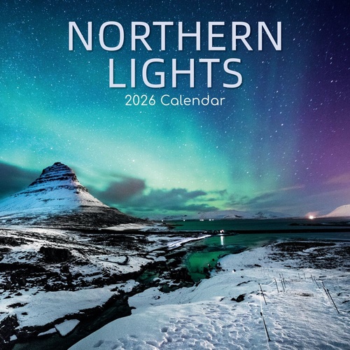 Northern Lights - 2026 Gifted Stationery Wall Calendar Aurora Borealis