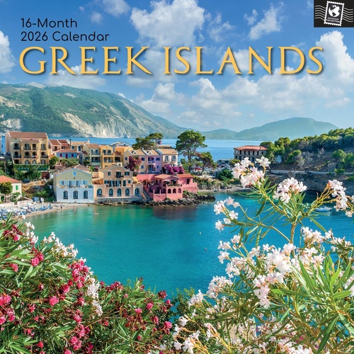 Greek Islands - 2026 Gifted Stationery Wall Calendar Coastal Photography