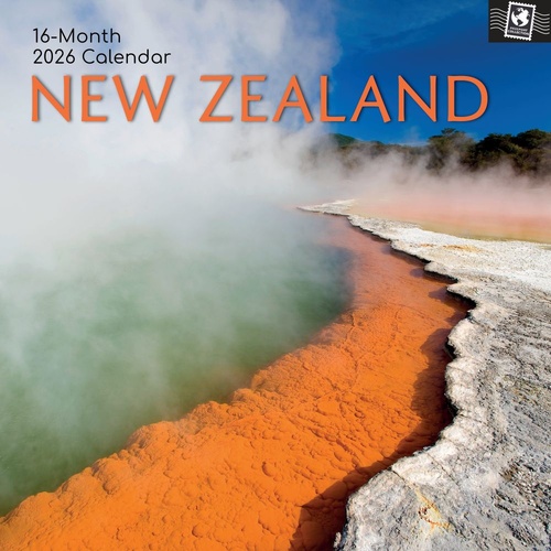 New Zealand - 2026 Gifted Stationery Wall Calendar Scenic Landscapes