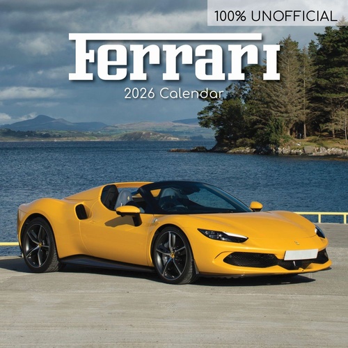 Ferrari - 2026 Gifted Stationery Wall Calendar Luxury Sports Cars