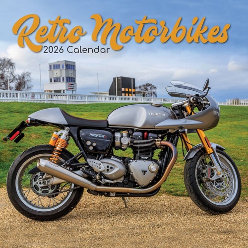 Retro Motorbikes - 2026 Gifted Stationery Wall Calendar Vintage Rides