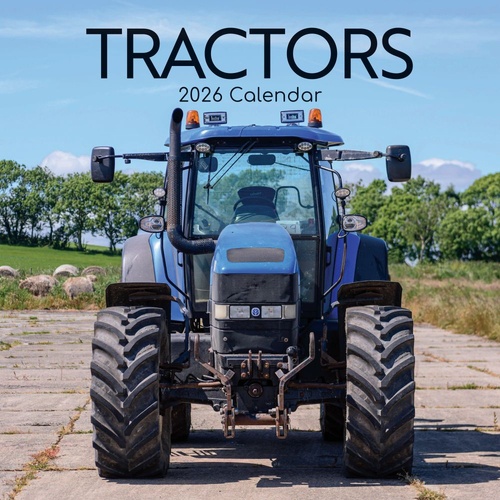 Tractors - 2026 Gifted Stationery Wall Calendar Farm Vehicles