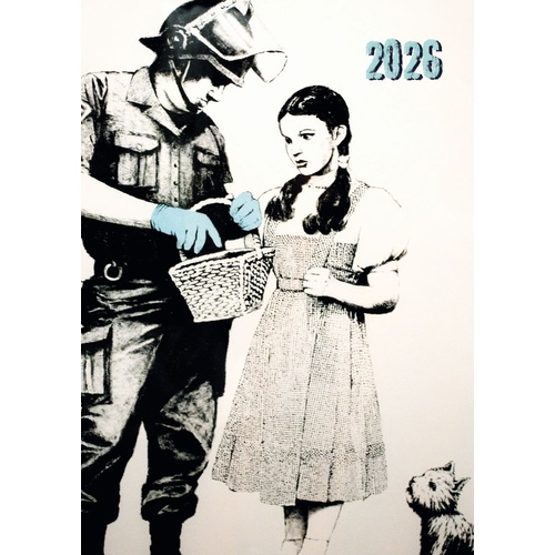 Banksy - 2026 Gifted Stationery A5 Padded Diary Planner Urban Art Style