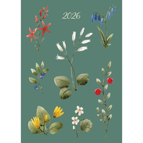 Botanics - 2026 Gifted Stationery A5 Padded Diary Planner Botanical Art