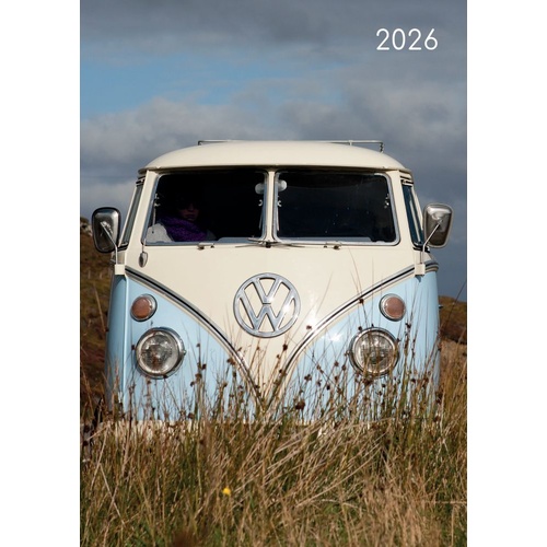 Camper Vans - 2026 Gifted Stationery A5 Padded Diary Planner Retro Travel