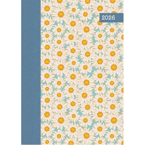 Hazy Daisies - 2026 Gifted Stationery A5 Padded Diary Planner Soft Flower Art