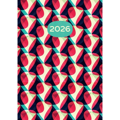 In the Groove - 2026 Gifted Stationery A5 Padded Diary Planner Retro Vibes