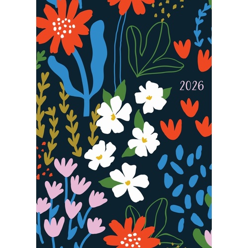 Summer Nights - 2026 Gifted Stationery A5 Padded Diary Planner Night Florals