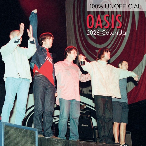 Oasis - 2026 Gifted Stationery Wall Calendar Britpop Band