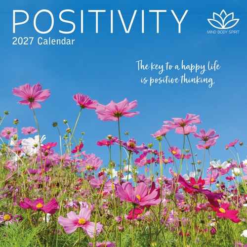 Positivity - 2027 Gifted Stationery Wall Calendar Monthly Planner