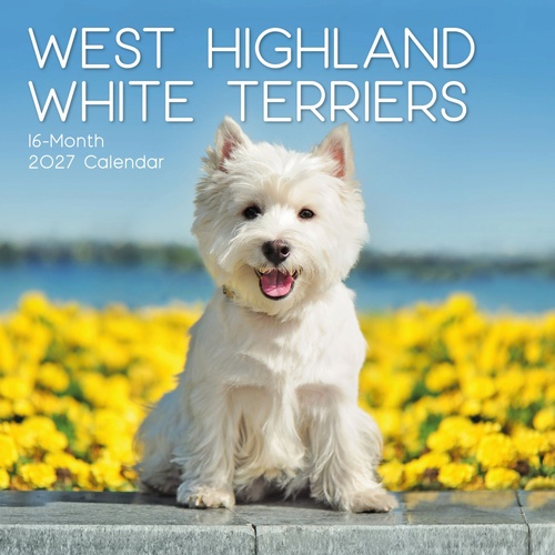 West Highland White Terriers - 2027 Gifted Stationery Wall Calendar Planner
