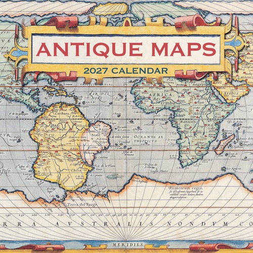 Antique Maps - 2027 Gifted Stationery Wall Calendar Monthly Planner