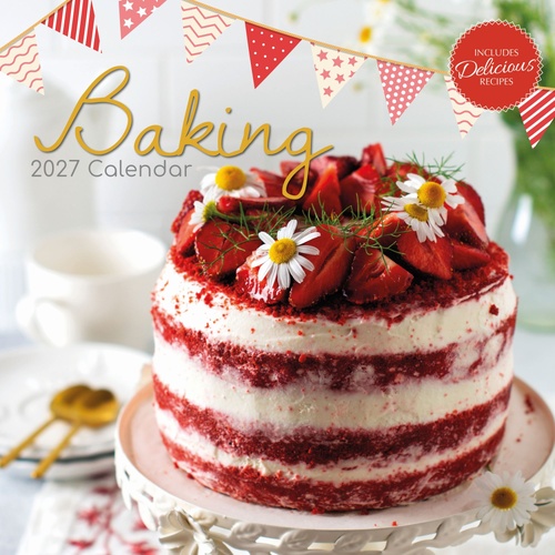 Baking - 2027 Gifted Stationery Wall Calendar Monthly Planner