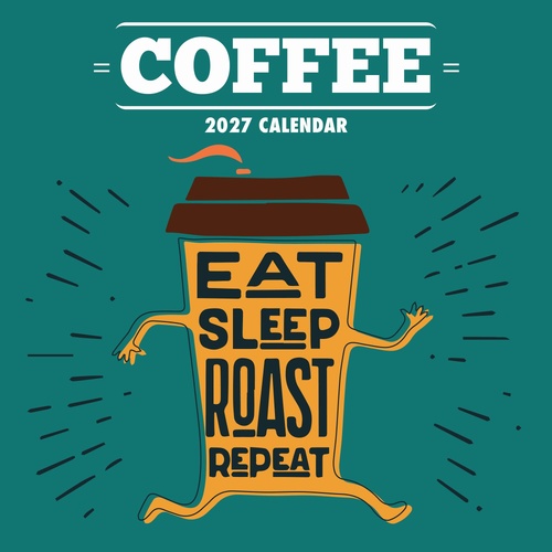 Coffee - 2027 Gifted Stationery Wall Calendar Monthly Planner